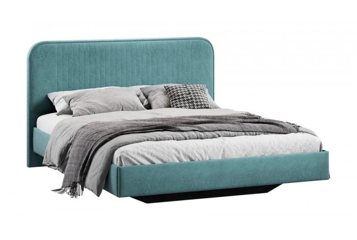 Кровать без ПМ «Тиффани» 1400 Тип 1 (без подъемного механизма) Микровелюр Wellmart Indigo