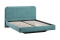 Кровать без ПМ «Тиффани» 1400 Тип 1 (без подъемного механизма) Микровелюр Wellmart Indigo