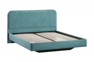 Кровать без ПМ Тиффани 1400 Тип 1 без подъемного механизма Микровелюр Wellmart Indigo
