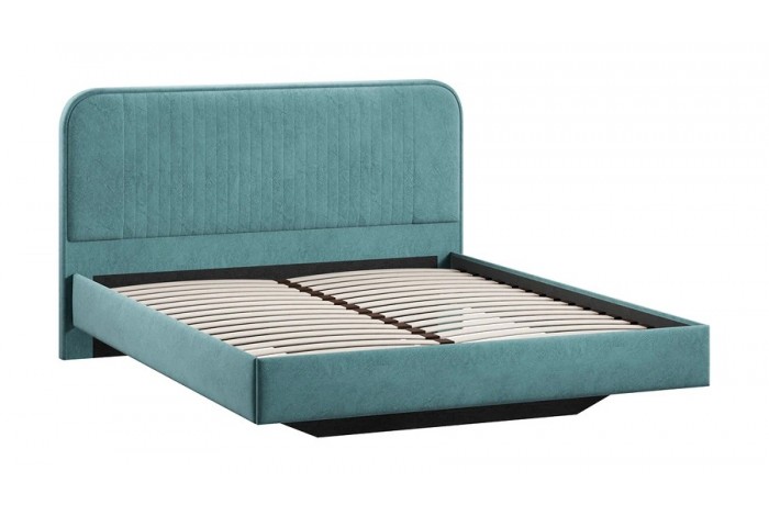 Кровать без ПМ «Тиффани» 1400 Тип 1 (без подъемного механизма) Микровелюр Wellmart Indigo