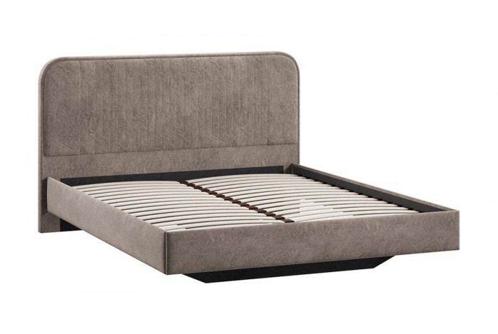 Кровать без ПМ «Тиффани» 1400 Тип 1 (без подъемного механизма) Микровелюр Wellmart Latte