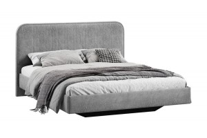 Кровать без ПМ Тиффани 1400 Тип 1 без подъемного механизма Микровелюр Wellmart Silver