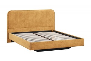 Кровать без ПМ Тиффани 1400 Тип 1 без подъемного механизма Микровелюр Wellmart Yellow