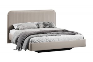 Кровать без ПМ Тиффани 1400 Тип 1 без подъемного механизма Велюр Confetti Cream