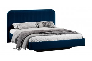 Кровать без ПМ Тиффани 1400 Тип 1 без подъемного механизма Велюр Confetti Blue