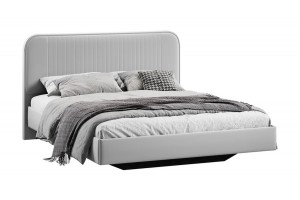 Кровать без ПМ Тиффани 1400 Тип 1 без подъемного механизма Велюр Confetti Silver