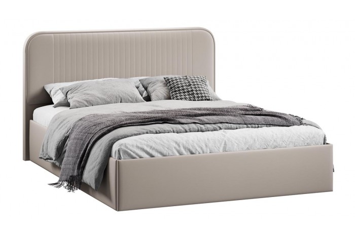 Кровать с ПМ «Тиффани» 1400 Тип 1 (с подъемным механизмом) Велюр Confetti Smoke