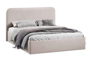 Кровать с ПМ Тиффани 1400 Тип 1 с подъемным механизмом Велюр Мокко светлый