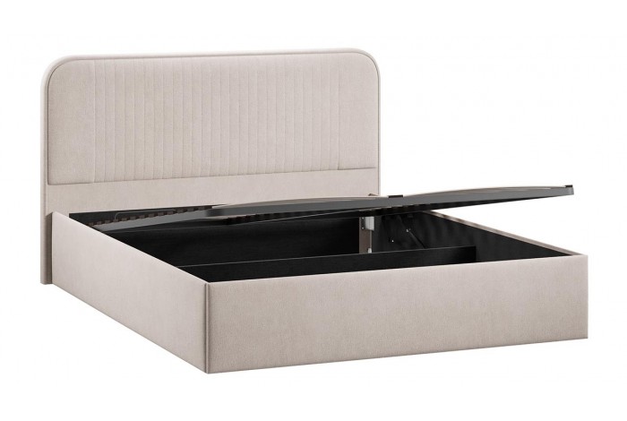 Кровать с ПМ «Тиффани» 1400 Тип 1 (с подъемным механизмом) Велюр Мокко светлый