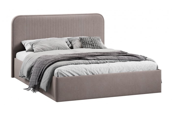 Кровать с ПМ «Тиффани» 1400 Тип 1 (с подъемным механизмом) Велюр Мокко темный