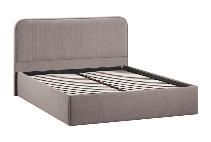 Кровать с ПМ «Тиффани» 1400 Тип 1 (с подъемным механизмом) Велюр Мокко темный