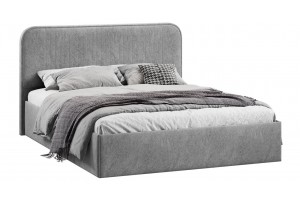 Кровать с ПМ Тиффани 1400 Тип 1 с подъемным механизмом Микровелюр Wellmart Silver