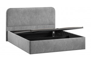 Кровать с ПМ Тиффани 1400 Тип 1 с подъемным механизмом Микровелюр Wellmart Silver