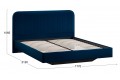 Кровать без ПМ «Тиффани» 1600 Тип 1 (без подъемного механизма) Велюр Confetti Blue