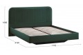 Кровать без ПМ «Тиффани» 1600 Тип 1 (без подъемного механизма) Велюр Confetti Deep forest