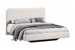 Кровать без ПМ Тиффани 1600 Тип 1 без подъемного механизма Велюр Бежевый