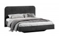 Кровать без ПМ «Тиффани» 1600 Тип 1 (без подъемного механизма) Микровелюр Wellmart Graphite