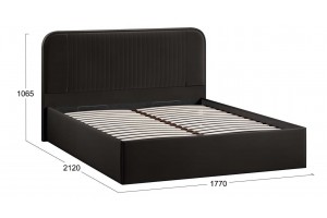 Кровать с ПМ Тиффани 1600 Тип 1 с подъемным механизмом Велюр Confetti Stone