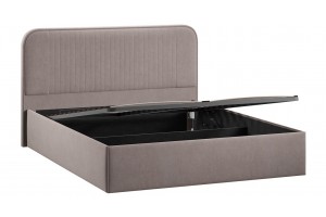 Кровать с ПМ Тиффани 1600 Тип 1 с подъемным механизмом Велюр Мокко темный