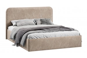Кровать с ПМ Тиффани 1600 Тип 1 с подъемным механизмом Микровелюр Wellmart Dark Beige