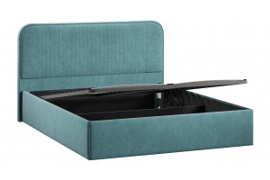 Кровать с ПМ Тиффани 1600 Тип 1 с подъемным механизмом Микровелюр Wellmart Indigo