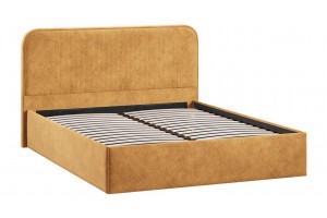 Кровать с ПМ Тиффани 1600 Тип 1 с подъемным механизмом Микровелюр Wellmart Yellow