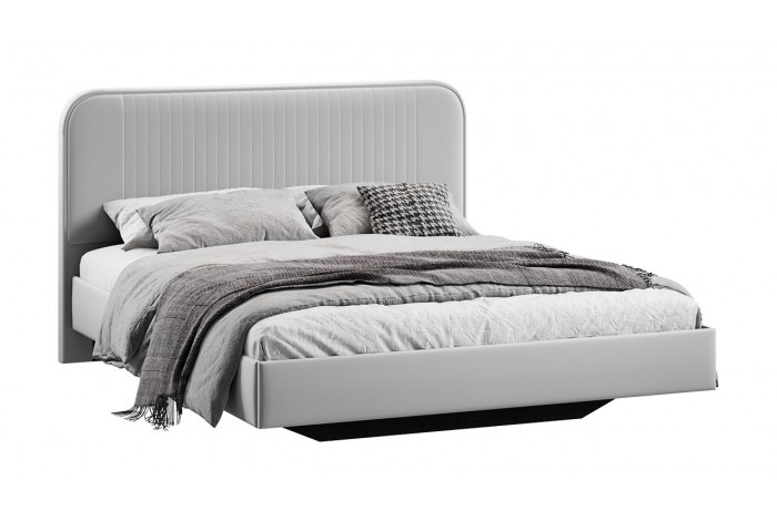 Кровать без ПМ «Тиффани» 1800 Тип 1 (без подъемного механизма) Велюр Confetti Silver