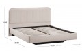 Кровать без ПМ «Тиффани» 1800 Тип 1 (без подъемного механизма) Велюр Мокко светлый