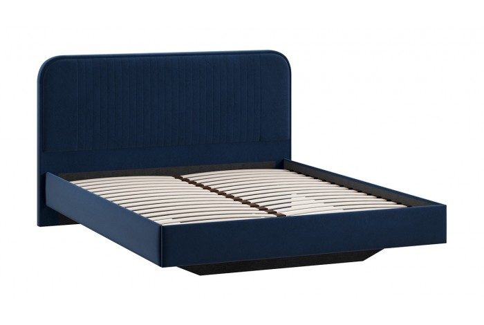 Кровать без ПМ «Тиффани» 1800 Тип 1 (без подъемного механизма) Микровелюр Wellmart Blue