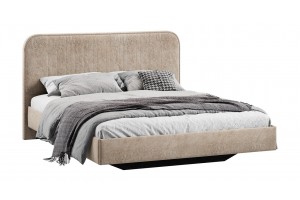 Кровать без ПМ Тиффани 1800 Тип 1 без подъемного механизма Микровелюр Wellmart Dark Beige