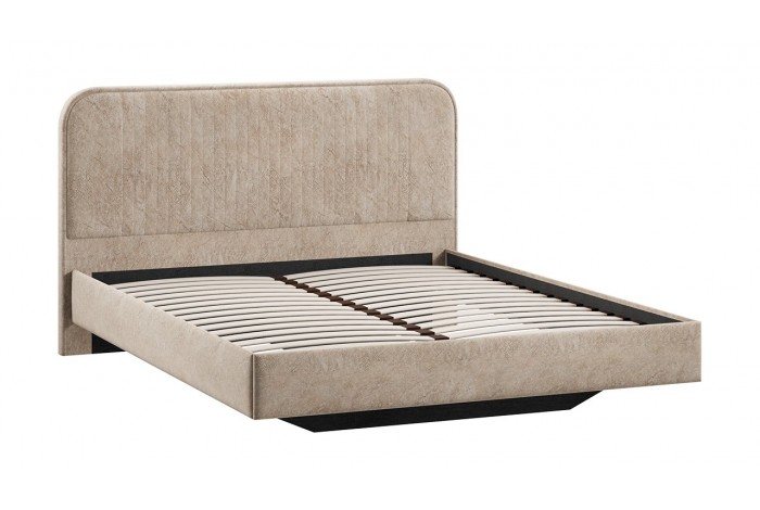 Кровать без ПМ «Тиффани» 1800 Тип 1 (без подъемного механизма) Микровелюр Wellmart Dark Beige