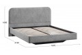Кровать без ПМ «Тиффани» 1800 Тип 1 (без подъемного механизма) Микровелюр Wellmart Silver