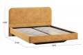 Кровать без ПМ «Тиффани» 1800 Тип 1 (без подъемного механизма) Микровелюр Wellmart Yellow