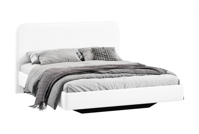 Кровать без ПМ «Тиффани» 1800 Тип 1 (без подъемного механизма) Экокожа белая Polo