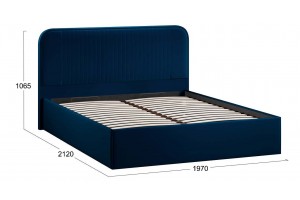 Кровать с ПМ Тиффани 1800 Тип 1 с подъемным механизмом Велюр Confetti Blue