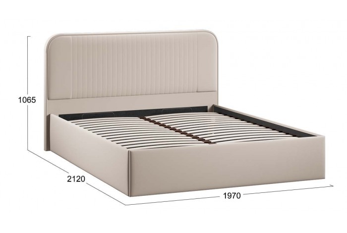 Кровать с ПМ «Тиффани» 1800 Тип 1 (с подъемным механизмом) Велюр Confetti Cream