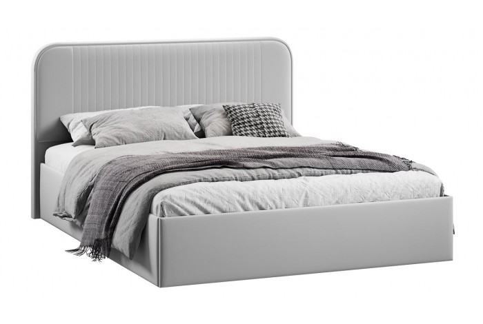 Кровать с ПМ «Тиффани» 1800 Тип 1 (с подъемным механизмом) Велюр Confetti Silver