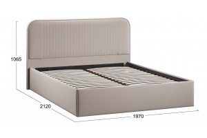 Кровать с ПМ Тиффани 1800 Тип 1 с подъемным механизмом Велюр Confetti Smoke