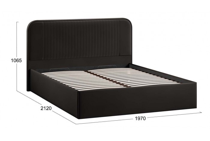 Кровать с ПМ «Тиффани» 1800 Тип 1 (с подъемным механизмом) Велюр Confetti Stone