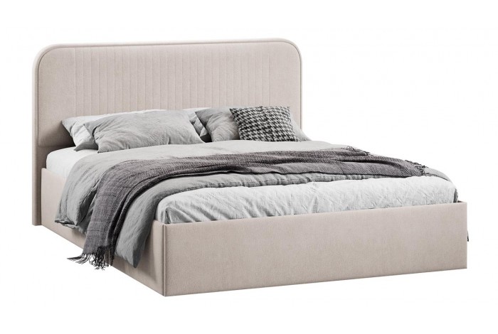 Кровать с ПМ «Тиффани» 1800 Тип 1 (с подъемным механизмом) Велюр Мокко светлый