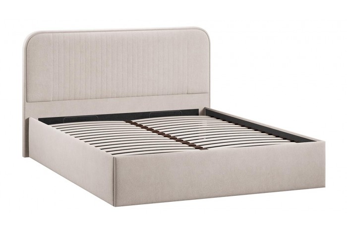 Кровать с ПМ «Тиффани» 1800 Тип 1 (с подъемным механизмом) Велюр Мокко светлый