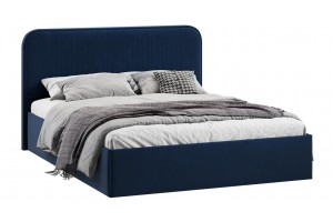 Кровать с ПМ Тиффани 1800 Тип 1 с подъемным механизмом Микровелюр Wellmart Blue