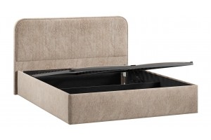 Кровать с ПМ Тиффани 1800 Тип 1 с подъемным механизмом Микровелюр Wellmart Dark Beige