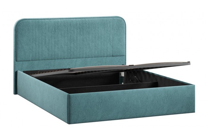 Кровать с ПМ «Тиффани» 1800 Тип 1 (с подъемным механизмом) Микровелюр Wellmart Indigo