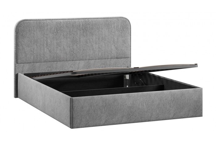 Кровать с ПМ «Тиффани» 1800 Тип 1 (с подъемным механизмом) Микровелюр Wellmart Silver