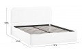 Кровать с ПМ «Тиффани» 1800 Тип 1 (с подъемным механизмом) Экокожа белая Polo