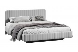 Кровать без ПМ Шелли 1400 Тип 1 (без подъемного механизма) Велюр Confetti Silver