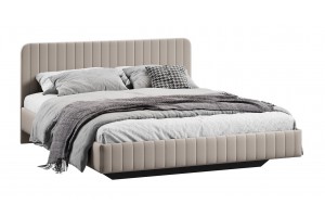 Кровать без ПМ Шелли 1400 Тип 1 (без подъемного механизма) Велюр Confetti Smoke