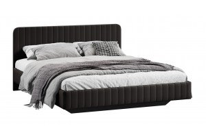 Кровать без ПМ Шелли 1400 Тип 1 (без подъемного механизма) Велюр Confetti Stone