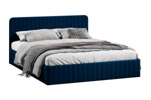 Кровать с ПМ Шелли 1400 Тип 1 (с подъемным механизмом и заглушиной) Велюр Confetti Blue
